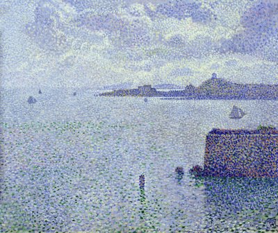 Barcos de vela en un estuario, c.1892-93 de Théo van Rysselberghe